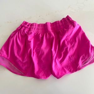 Sonic pink Lululemon shorts